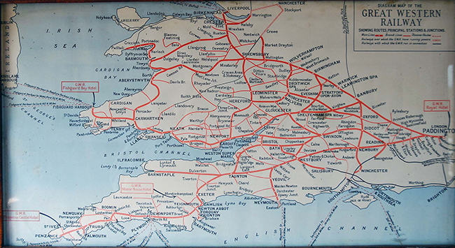 GWR map normally used in a coach