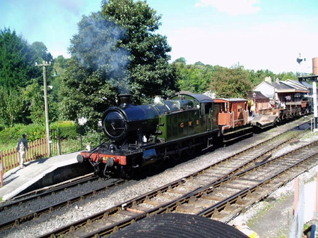 4247 on a goods train