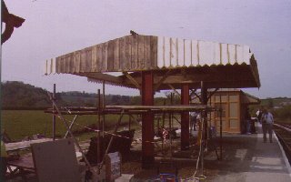 Axbridge canopy being rebuilt at Totnes Riverside