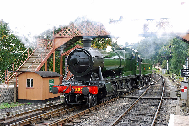 3803 runs round at  Buckfastleigh