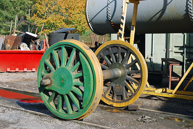 Austerity wheelset ouside SDRE works Buckfastleigh