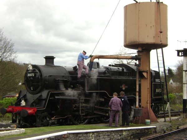 80072 takes water Buckfastleigh