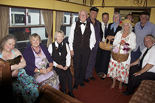 team photograph in the small saloon of W228