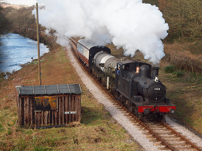 1450 with milk train near Hood Bridge Down