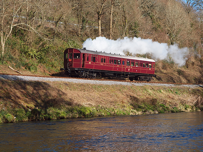 GWR Steam Railmotor 93 near Hood Bridge Down