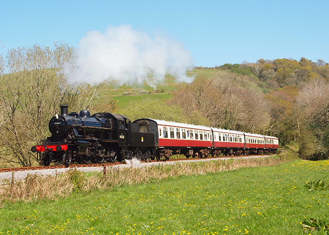 Ivatt Class 2 46521 with a Down train